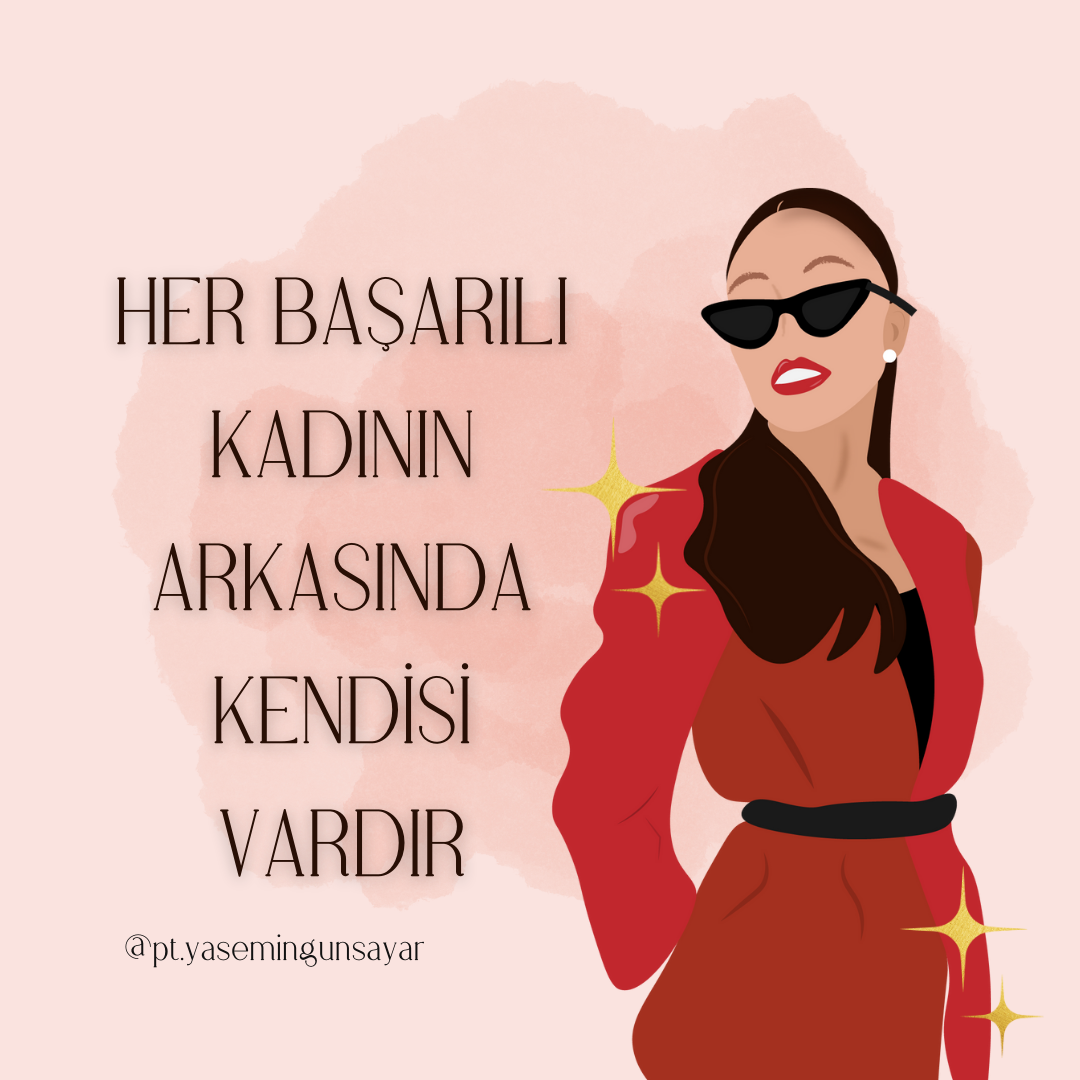 Ilustrasyon Kadin Motivasyon Instagram GonderisiKare